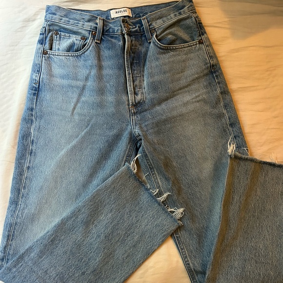 Agolde Riley High Rise Straight Crop - Picture 5 of 7